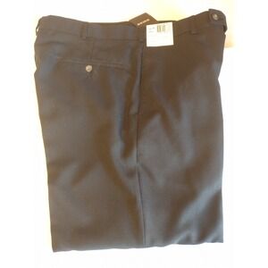 Slates Men's Formal Dress Pants, 45%Worsted Wool, Size 36x29 Navy Blue‎